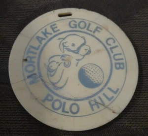Mortlake Polo Hill Golf Club Vintage Plastic Golf Bag Tag Badge ⛳ - Picture 1 of 1