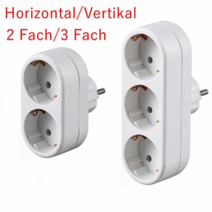 2/3-Fach Doppelstecker Mehrfachstecker Duo Stecker Multistecker Triple Stecker - Bild 1 von 19