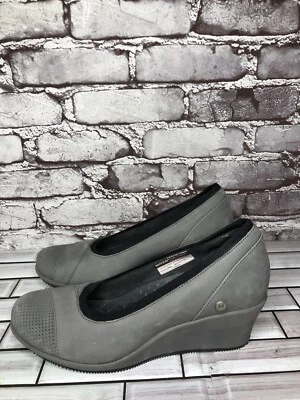 Zapatos de trabajo Mozo Gardena de cuero grises resistentes al deslizamiento para mujer talla 9M EE. UU./40EU Foto 1 de 4