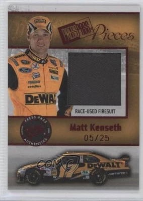 Piezas de pase de prensa 2009 materiales rojo/25 mate Kenseth #PP-MK HOF Foto 1 de 2
