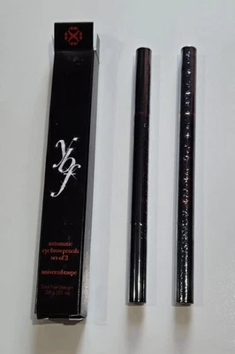 2 x YBF BEAUTY * AUTOMATIC EYE BROW PENCIL & BRUSH * UNIVERSAL TAUPE *BOX SEALED - Image 1 of 4
