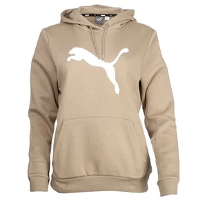 PUMA Essentials Cat Logo Pullover Hoodie Womens Beige Casual Outerwear 68098067 - Picture 1 of 3