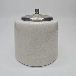 Beautiful Stone Marbled Vanity Canister Jar & Lid Stanless Insert 304 Apothecary - Picture 1 of 17