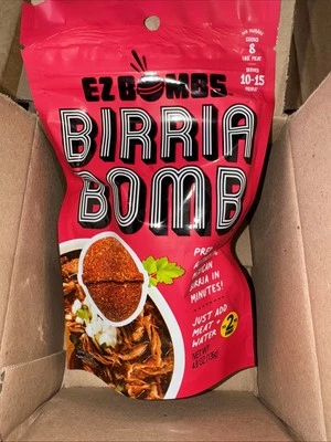 EZ Bombs Birria Bomb Seasoning Pack of 2 – Authentic Mexican Spice Mix for Ta...