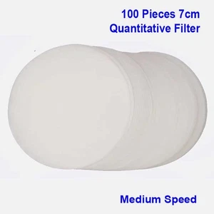 100 Pcs 7cm Medium Speed Quantitative Filter Paper Filtration Laboratory Supply - Picture 1 of 1