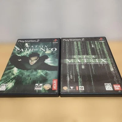PlayStation 2 Game Software Set of 2 Matrix: Path of Neo Enter the Matrix USED - Image 1 of 4