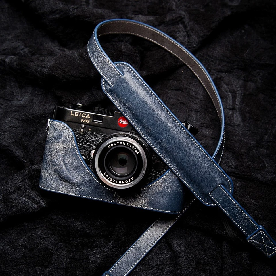 Real Leather Half Case Bag Cover Shoulder Strap For Leica M6/MP/M4/M3/M2/M1/MDa - Image 1 of 1