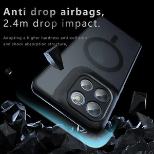 For Motorola Moto G86, Phone Case 4 Airbags Magnetic Matte Acrylic Shell Cover - Picture 1 of 13