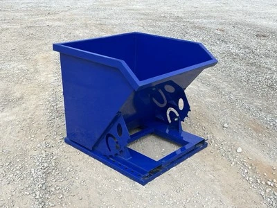 1个立方码自倾垃圾斗垃圾箱适用于叉车托盘叉 — 第 1/4 张图片