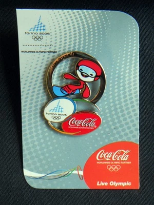 2006 Italy TORINO XX Winter Olympics PIN Coca Cola SNOWBOARDING - Image 1 of 2
