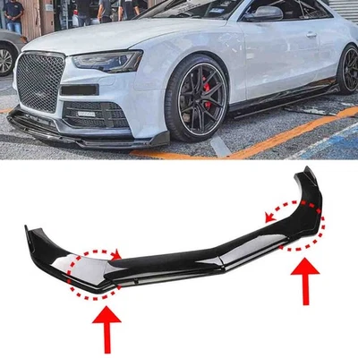 For Audi A3 A4 A5 A6 S5 S6 Front Bumper Lip Spoiler Splitter Body Gloss Black Foto 1 de 4