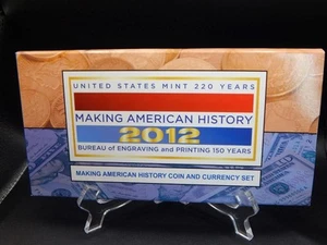 U.S Mint Coin & Currency Set 2012 ASE Silver Proof Coin & 2009 $5 Note (BF2242) - Picture 1 of 7