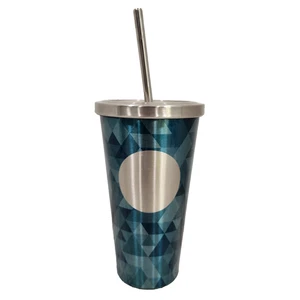 Starbucks Jade Mosaic Tumbler 16oz - 2014 Stainless Steel Cold Cup - Picture 1 of 5