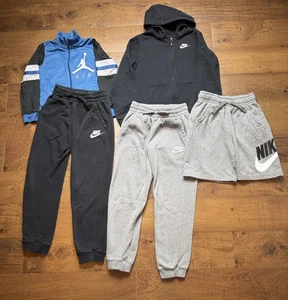 Nike Lot Of 5 Club Fleece Joggers, Shorts, Jacket - Boys Youth Medium - Picture 1 of 9