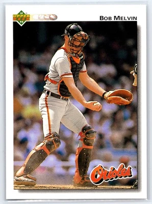 1992 Upper Deck #692 Bob Melvin - Baltimore Orioles - Image 1 of 2