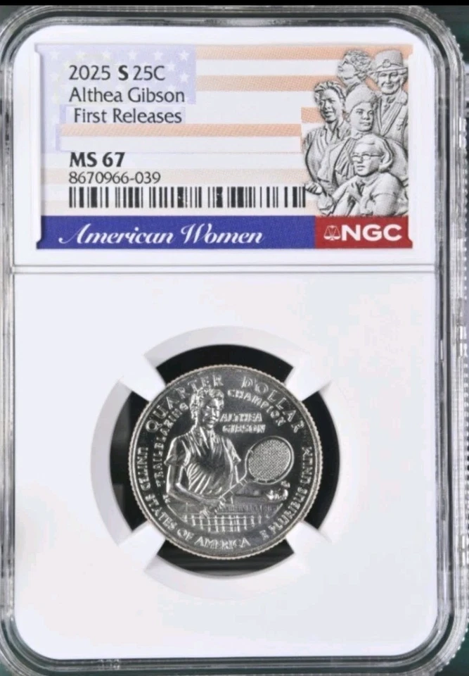 2025 S Althea Gibson American Woman Quarter NGC MS67 [PRE-SALE]  First Releases  - Image 1 of 1