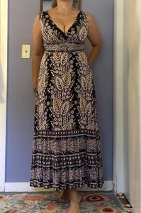 Abito lungo maxi a strati Maeve Anthropologie Giulietta piccolo - Foto 1 di 4