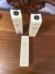3 Bottles Evanhealy Tinted Oil Serum Foundation Shade 55 1 Fl Oz, Exp 10-25 - Picture 1 of 4