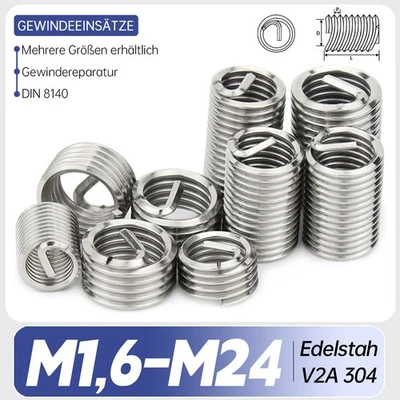 Helicoil Metrisch Gewindeeinsätze Gewindereparatur Edelstahl V2A M1,6/2/2,5/3-24 - Bild 1 von 4
