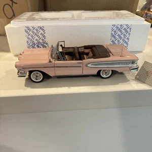 Franklin Mint 1958 Edsel Citation Convertible 1:24 Scale Diecast Pink With Box - Picture 1 of 15