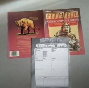  Gamma World PLAYER CHARACTER SHEETS GW AC2 TSR  7507  - Picture 1 of 1