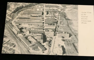 1945 Aerial View General Electric Works Schenectady NY Rotarian Club Postcard - Bild 1 von 4