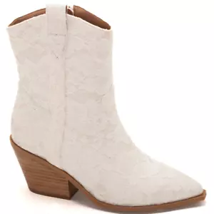 Hey Girl by Corkys Rowdy Short Western Boots, White Lace - Picture 1 of 7