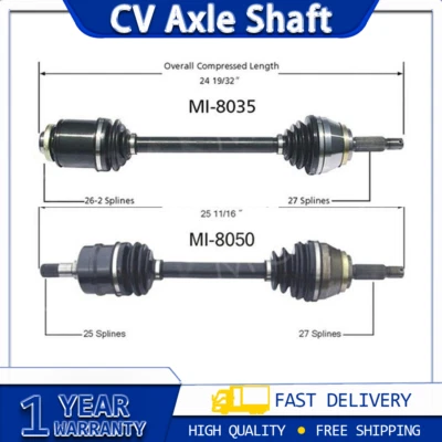 Eixo TrakMotive CV junta CV 2x para 1991 - 1992 Dodge Stealth - Imagem 1 de 4