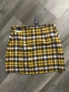 Abercrombie & Fitch Wool Blend Plaid Mini Skirt Size 6 NWT - Picture 1 of 8