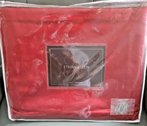 ETHAN ALLEN Burgundy SILK (1) PINCH PLEATED DRAPERY PANEL 49x90 NEW!! - Picture 1 of 3