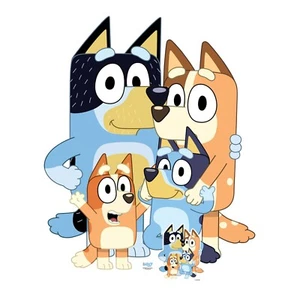 Bluey Heeler Famille Officiel Carton Découpe Avec Gratuit dessus de Table Debout - Photo 1/2