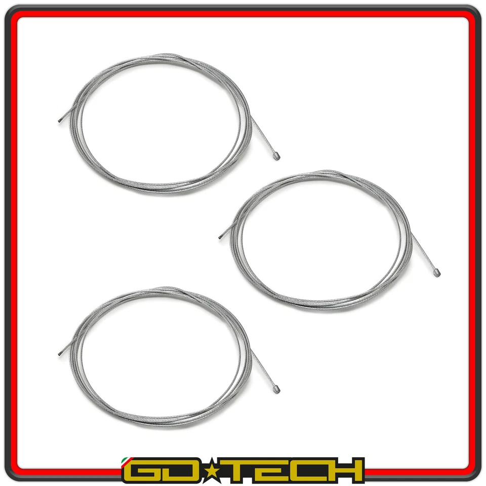 KIT 3 x FILO CAVO GAS ACCELERATORE MOTO SCOOTER VESPA CIAO SI BRAVO 1.24mm 2m - Imagen 1 de 1