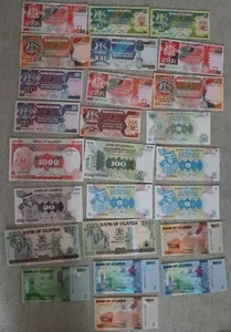 25 Banknoten Geldscheine Papiergeld aus Uganda Sammlungsauflösung - Bild 1 von 2