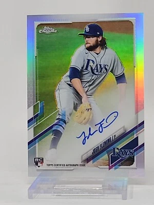 2021 Topps Chrome Refractor Rookie Autograph Josh Fleming RA-JF 493/499 - Image 1 of 2