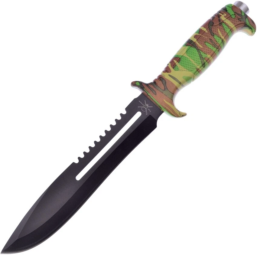 Cuchillo fijo Frost Cutlery Jungle 8,25 hoja de acero inoxidable mango de plástico ABS Foto 1 de 1