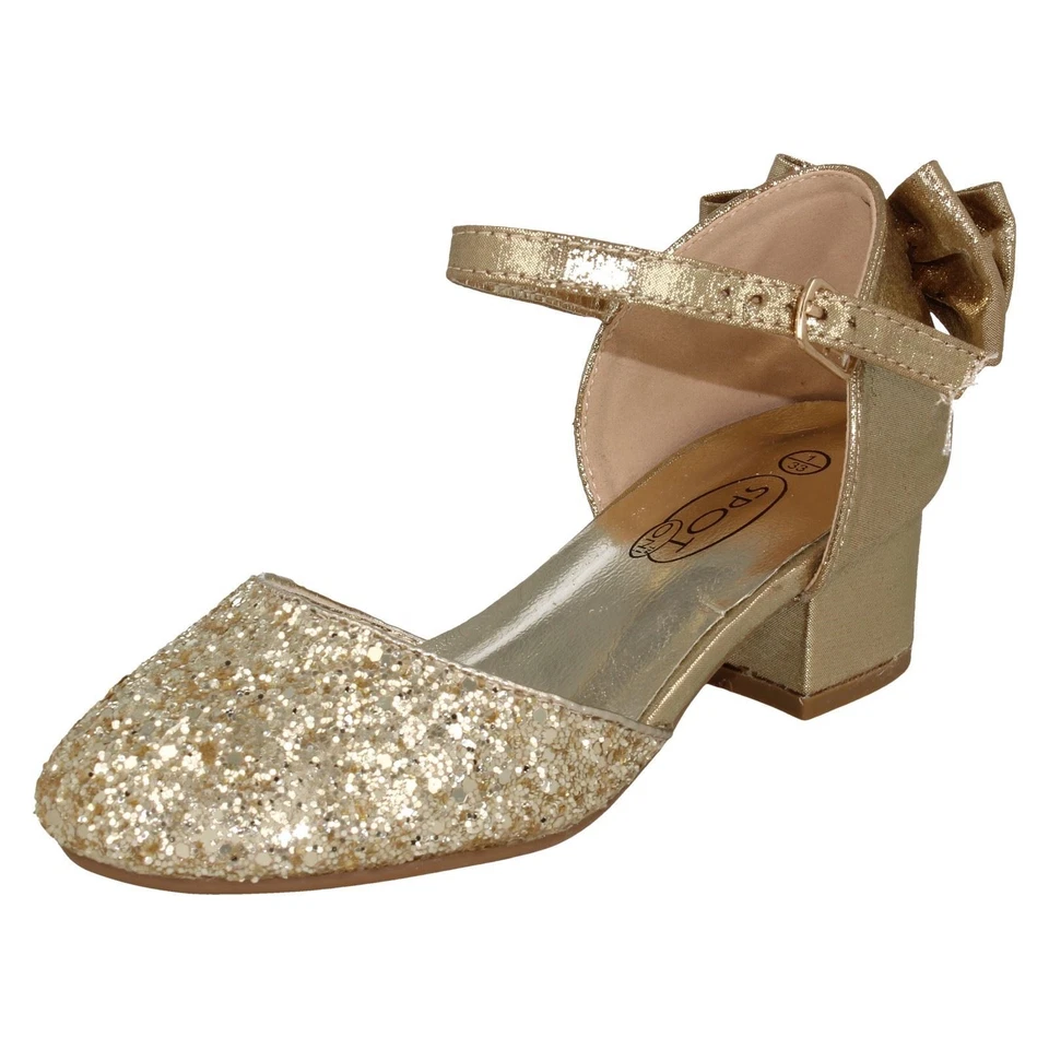 Niña Spot On Tira en Tobillo Zapatos Fiesta H3R085 - Imagen 1 de 1