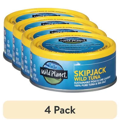(pacote com 4) Wild Planet Skip Jack Wild Tuna 5 oz - Imagem 1 de 4