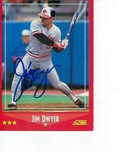 JIM DWYER SIGNED 1988 SCORE #229 - BALTIMORE ORIOLES - Picture 1 of 1