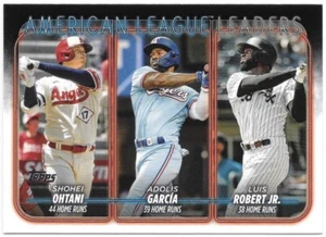 2024 Topps Series 1 - AL Home Run Leaders #179 Ohtani, Garcia, Robert Jr. - Picture 1 of 2