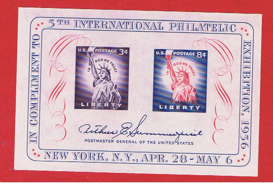 #1075   MNH OG     FIPEX  Souvenir Sheet  Free S/H - Image 1 of 1