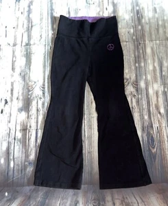 Between Me And You Youth Girls Black Flared Pants Size 6 Cotton Spandex - Picture 1 of 5