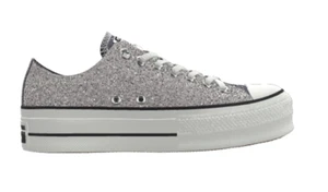 Chuck Tailor All Star Lift Platform Glitter Custom Sneakers, W 8.5 / M 6.5 - Picture 1 of 5