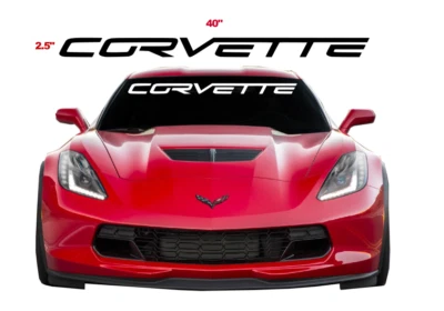 Calcomanía adhesiva premium para parabrisas para Corvette Stingray C7 C8 2,5" x 40" Foto 1 de 2