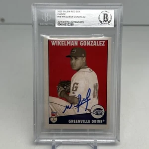2023 Wikelman Gonzalez Greenville Red Sox Boston Signed Auto BAS Slab #14 RC - Picture 1 of 5