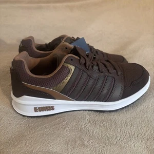 K Swiss Rival Trainer T Mens Size 7.5 Brown Casual Comfort Sneakers - Picture 1 of 7
