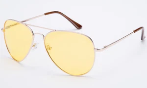 Gafas de sol polarizadas Aviator conducción diurna noche doradas de colección deportes espejadas - Imagen 1 de 8