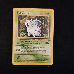 Pokémon TCG Nidoran Base Set 2 82/130 Regular Unlimited Common - Picture 1 of 2