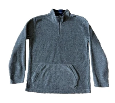 The Children's Place Boys Long Sleeve 1/2 zip Soft Fleece -Size Large 10-12 Gray - Image 1 of 2