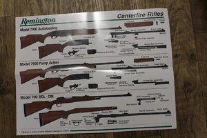 Remington Hunter Education Chart #4 Rifles and Rifle Bullets. - Picture 1 of 2
