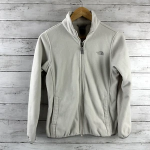 The North Face Girls Large light Gray full Zip Jacket Casual Fleece - Picture 1 of 10